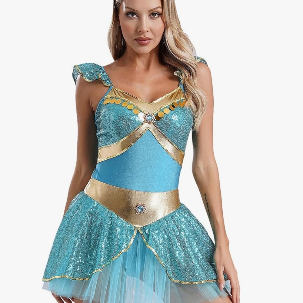 Linjinx Women’s Arabian princess costume. Size L. Perfect for Halloween.
